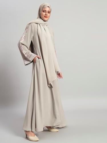 31Zc3yK-uL._AC_SR38 عباية أنيقة للنساء مع حجاب بتصميم مطرز يجمع بين الاحتشام والأناقة تغطي الجسم بالكامل - الصورة 2