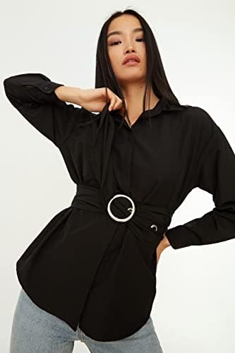 31Zjdw6c2EL._AC_SR38 قميص مزين بإبزيم للنساء من ترينديول، 1 قطعة - الصورة 2