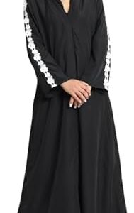 عباية عربية للنساء مع حجاب أسود من ستايلفيل.ان - موديل SDRF1N502955