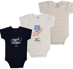 junior Unisex Short Sleeve Printed Bodysuit - 5213 Baby & Toddler Underwear Set (pack of 3)