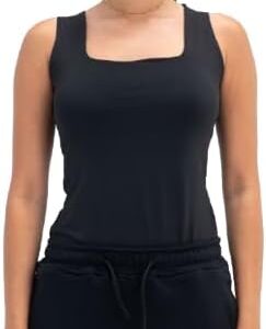Womens Square Neck Double-Layer Tank Top BT007-BL Modern (pack of 1)