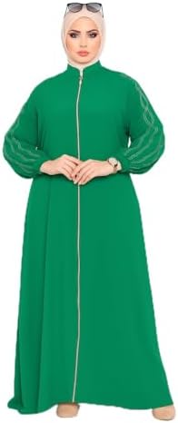 31lG1LTSHaL._AC_SR38 عبايه خروج بسحاب كريب فيرونا موديل 163 للنساء من GAMAL SONS FOR ABAYA