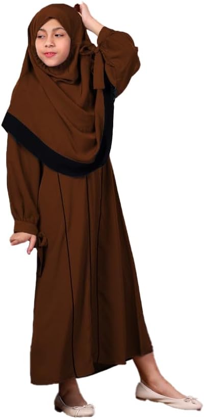 31lUhdpmOXL._AC_SL1500_ عبايه بناتي كريب رويال بالخمار طول 108 سم مقاس موحد للبنات , GS-6027 GAMAL SONS FOR ABAYA - الصورة 5