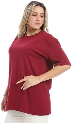 31p2ROJWHpL._AC_SR38 تيشرت بتصميم غربي سادة سهل الارتداء بمقاس كبير للنساء من اندورا (عبوة) - الصورة 2