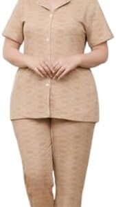 بيجاما حريمى منزلية، لون رمادي مقاسات كبيرة 4XL 5XL 6XL، طقم صيفي بأكمام قصيرة، موديل 867