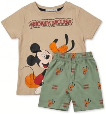 31pEcMZ9r8L._AC_SR38 Zona Kids Boys Summer Pajama Set – 2 Piece Rat & Dog T-Shirt and Shorts – Soft 100% Cotton Casual Toddler & Little Boys Clothes - الصورة 2