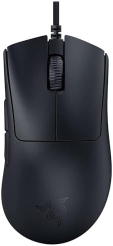 31pzxRfcO2L._AC_US ماوس العاب سلكي ديث ادر V3 من رايزر: ماوس خفيف الوزن بمستشعر بصري احترافي بدقة 30 ألف نقطة ومفاتيح سريعة من الجيل الثالث بمعدل استجابة فائق 8000 هرتز و6 أزرار قابلة للبرمجة مصمم بشكل مريح مع كيبل مرن