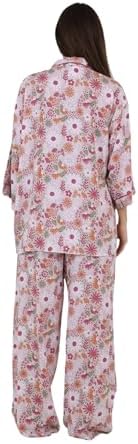 31uTcrkzYLL._AC_SR38 بيجامة للنساء بتصميم كلاسيكي من القطن، كم ثلاثة أرباع، ملابس نوم بمقاس مريح من زيكوتكس، مقاس من سمول S إلى اكس لارج XL - الصورة 6