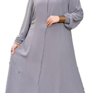 عباية حريمي واسعة بسحاب أمامي – تصميم عملي وأنيق، مناسبة للمحجبات GAMAL SONS FOR ABAYA GS-376-33779-Parent