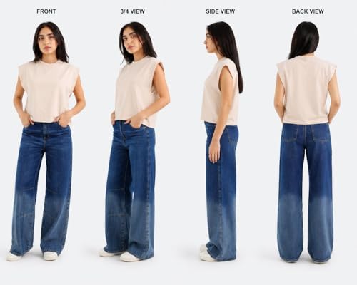 413nZERxFqL._AC_SR38 توب بتصميم كاجوال وقصة مريحة للارتداء اليومي للنساء - الصورة 2
