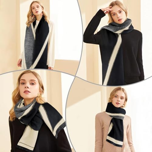 418wN-GmXJL._AC_SR38 Women's Scarf Cashmere Silky Shawl Wrap Evening Dress Blanket Front Cardigan Soft Comfortable Wrap Suitable for All Occasions - الصورة 6