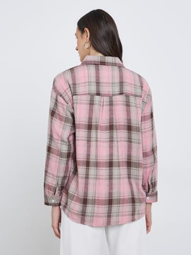 41AlXQ4OjZL._AC_SR38 Styli Women Checked Buttoned Shirt With Chest Pocket - - الصورة 5