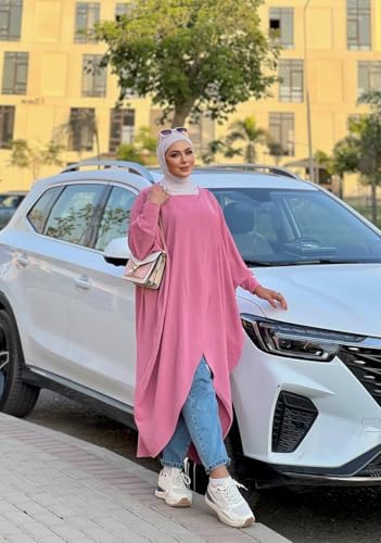 41BpJQuI4XL._AC_SR38 تيشيرت بونشو للنساء، مصنوع من قماش CY التركي، مقاس واحد، بتصميم عصري - الصورة 2
