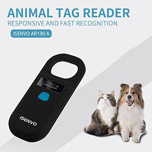 41GN63JWmZL._AC_US قارئ بيانات دقيق قابل لاعادة للشحن RFID EMID EMID بذاكرة دقيقة 134.2KHZ و125 KHZ و15 رقماً وماسح تعريف للحيوانات الاليفة الخنازير والكلاب والقطط (190A) - الصورة 4