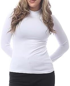 RED COTTON Womens t-shirt High neck long sleeve Shirt (pack of 1)