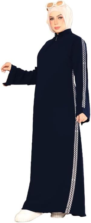 41IYf-wRpWL._AC_SR38 عباية حريمي بكم طويل سادة – تطريز جانبي أنيق بسحاب من الأمام GAMAL SONS FOR ABAYA GS-019-42129-Parent