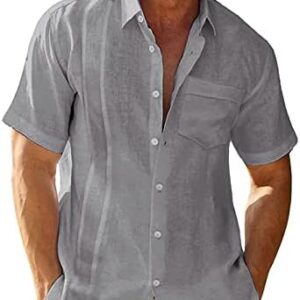 Mens Short Sleeve Button Down Shirt Men's Hawaiian Shirt