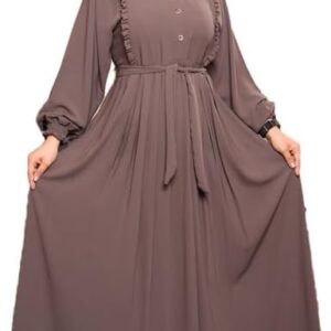 عباية الخامه كريب بدون طرحه بدون حزام المقاسات من XL الى XXXL يلبس 80 كيلو الى 110 كيلو للنساء GAMAL SONS FOR ABAYA GS-02-32434-Parent