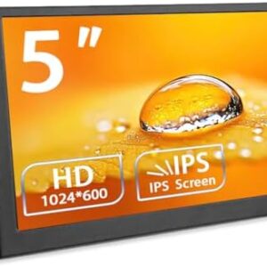 شاشة WSVGA 5 انش 1024 × 600 بكسل عالية 100% SRGB بدون لوحة لمس HDMI متوافقة مع راسبيري بي اي 3/3B/3B+/4/4B برتقالي باي بانانا بي ميني