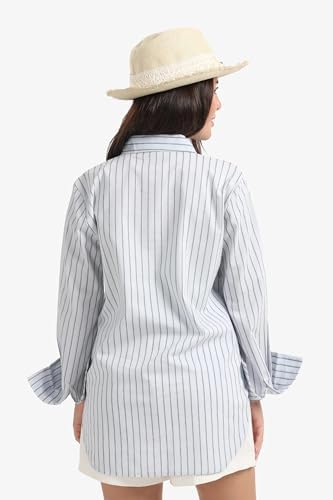 41MQsOPGmdL._AC_SR38 Carina Blue Striped Shirt - الصورة 3