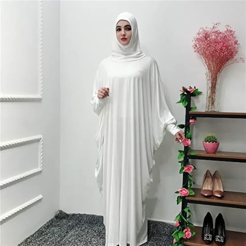 41OYUohoLRL._AC_SR38 ملابس صلاة نسائية من قطعة واحدة، عباية إسلامية، عباية ماكسي إسلامية، قفطان (مع حجاب)، ملابس بطول كامل - الصورة 3