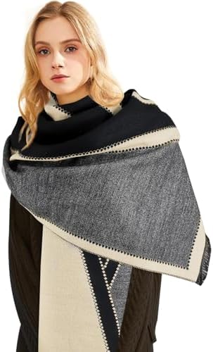 41SWCuxnNBL._AC_SR38 Women's Scarf Cashmere Silky Shawl Wrap Evening Dress Blanket Front Cardigan Soft Comfortable Wrap Suitable for All Occasions - الصورة 3