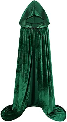 41TgYU-SmoL._AC_SR38 qikqik Hooded Cape Velvet Cloak with Hood Witch Cloak Halloween Costumes for Adults Cosplay Costume Vampire Cloak Wizard Robe