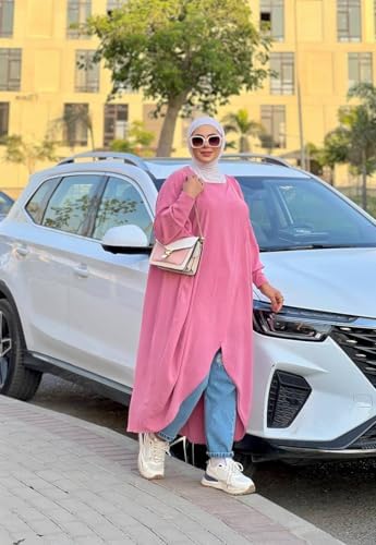 41WDy4b2y7L._AC_SR38 تيشيرت بونشو للنساء، مصنوع من قماش CY التركي، مقاس واحد، بتصميم عصري - الصورة 4