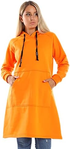 41XGUftpfbL._AC_SR38 CAESAR Womens Woman Long Hoodie With Front Pocket HOODIE (pack of 1)