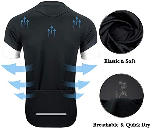 41jfl5k3VUL._AC_SR38 Dooy Men's Short Sleeve Cycling Shirt 005 - الصورة 4