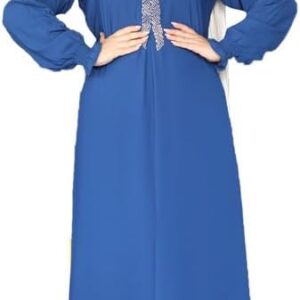 عبايه خروج مطرزة كريب فيرونا موديل 00310 للنساء من GAMAL SONS FOR ABAYA