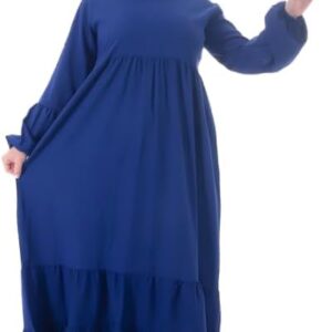 BEBO نسائي فستان حريمي طويل سادة اكمام طويلة