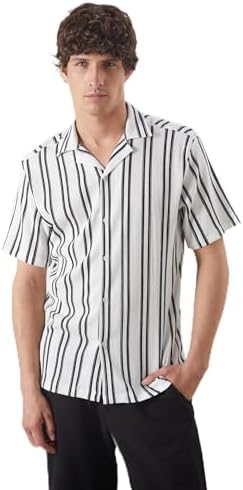 41rvQ5ZI1xL._AC_SR38 LC واكيكي قميص رجالي بقصة عادية واكمام قصيرة من دوبي