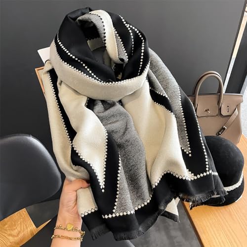 512r6t1-OML._AC_SR38 Women's Scarf Cashmere Silky Shawl Wrap Evening Dress Blanket Front Cardigan Soft Comfortable Wrap Suitable for All Occasions - الصورة 2