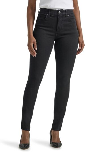 لي/ مارك بنطلون جينز ضيق الترا لوكس مريح مع حركة مرنة وخصر مرتفع للنساء