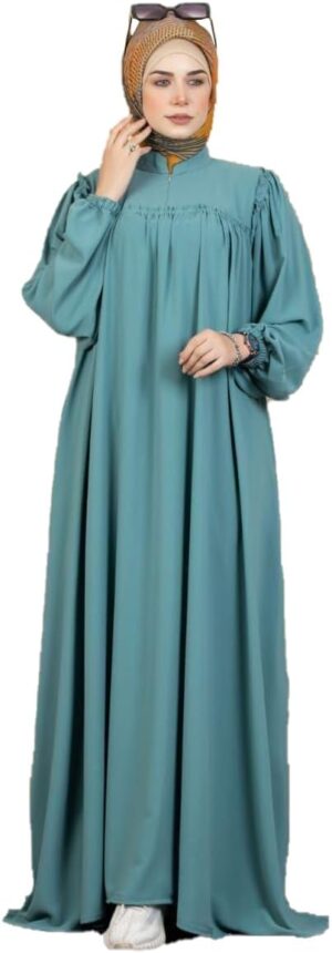 عبايه بسحاب كريب رويال مريحه وفضفاضه مقاس موحد ل 110 ك للنساء من GAMAL SONS FOR ABAYA 4034GS11135-Parent