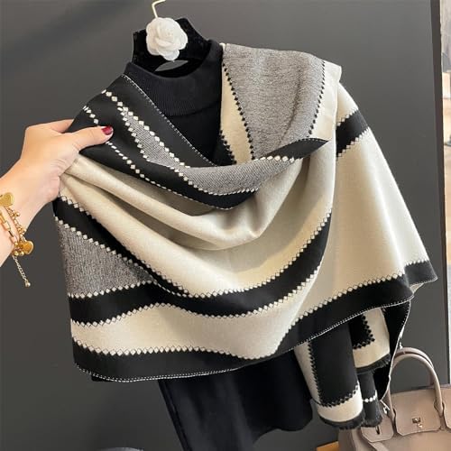 51LoNtHJkIL._AC_SR38 Women's Scarf Cashmere Silky Shawl Wrap Evening Dress Blanket Front Cardigan Soft Comfortable Wrap Suitable for All Occasions - الصورة 4