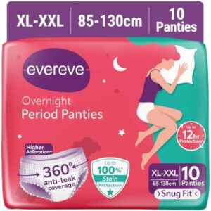 سراويل داخلية فائقة الامتصاص للاستعمال مرة واحدة من ايفرف، XL-XXL، عبوة من 10 قطع، دون تسريب، حماية صحية للنساء والفتيات، وسادات ولادة للأمومة حماية، للاستخدام بعد الولادة والليل، تدفق ثقيل