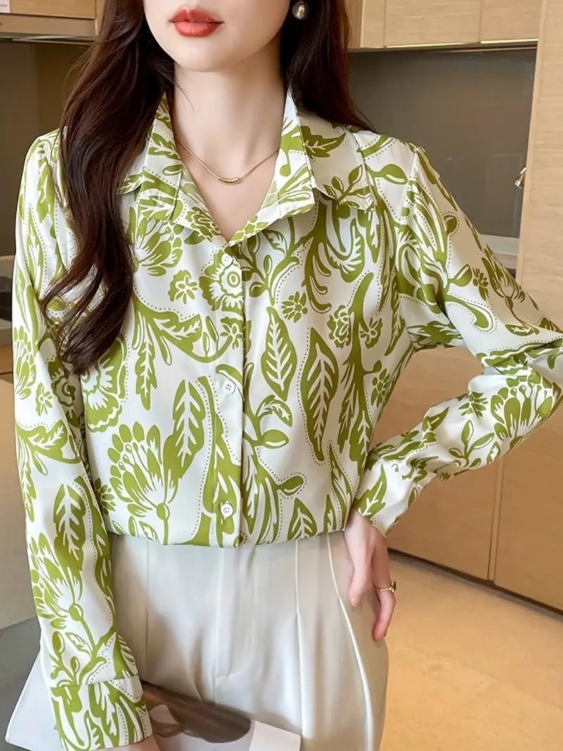 61pRa-ySajL._AC_SL1500_ قميص أنيق طويل بتصميم كبير الحجم للنساء مناسب كقميص أو بلوزة للنساء من جريسيليوكس - الصورة 3