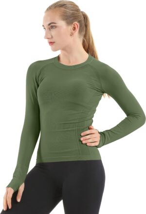 قميص نساء لانجرمليجس يوغا اوبرتيل من ماث كات