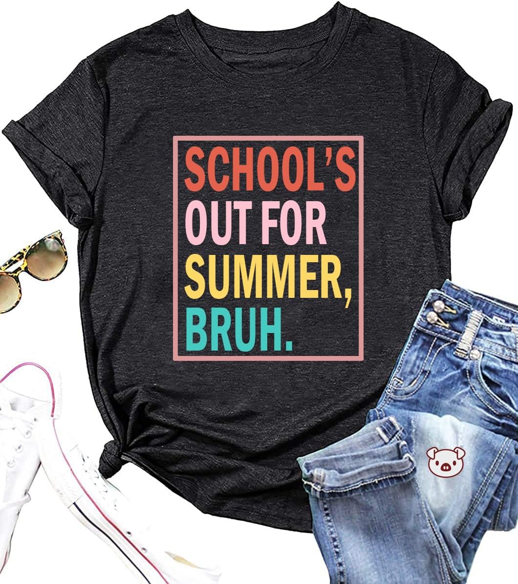 71rYkizaZjL._AC_SL1500_ قميص مطبوع عليه عبارة Happy Last Day of School للنساء مطبوع عليه عبارة in My Last Day of School Era