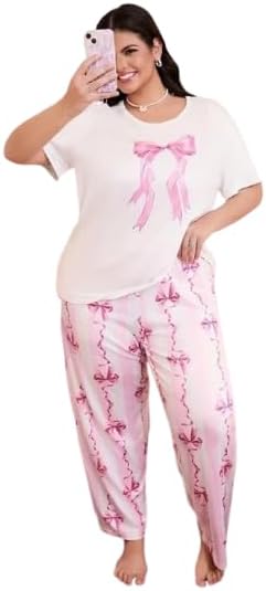 بيجامة بيج سايز للنساء تلبيس من 80 الي 100 كيلو من قطعتين
