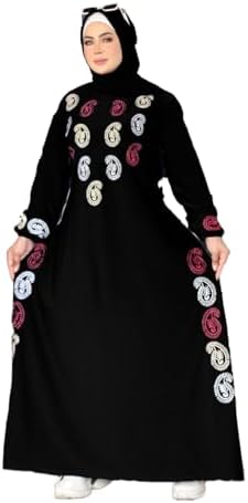318fiELD7FL._AC_SL1500_ اسدال خامة فيزون مستورد عالي الجودة فري سايز يمكن لبسه حتى 95 كيلو للنساء GAMAL SONS FOR ABAYA GS-7117Parent - الصورة 3
