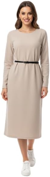 Bella Cotton Womens Midi Dress Casual Dress