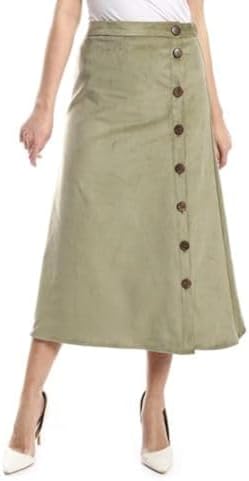 31g-V5PhvgL._AC_SL1500_ JAMILA Womens Ribbed Pattern Elastic Waist A Line Skirt Ribbed Pattern Elastic Waist A Line Skirt (pack of 1) - الصورة 2