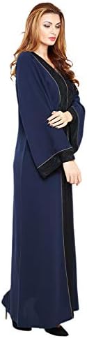 31uQILq8FZL._AC_SL1500_ Nukhbaa Womens Premium Abaya Made With Fine Fabric, Comes With Matching Hijab AJ418A Kimono (pack of 2) - الصورة 4