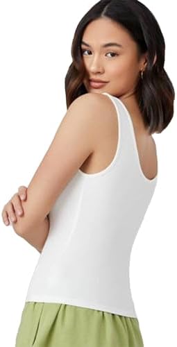 31yzZWKIcdL._AC_SL1500_ تيشرت نسائي سادة مرن من القطن - ابيض, أبيض, L - الصورة 4