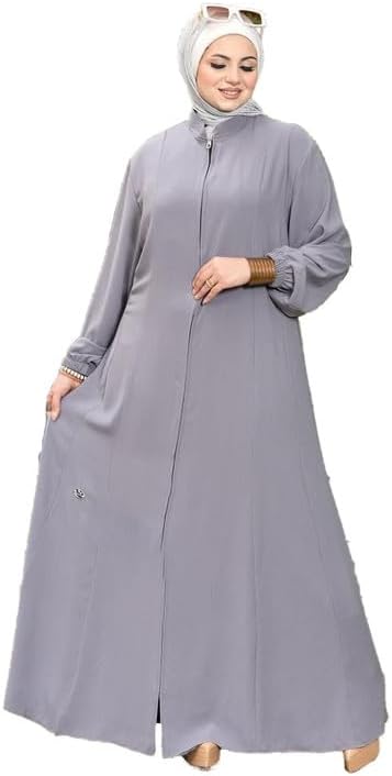 عباية حريمي واسعة بسحاب أمامي – تصميم عملي وأنيق، مناسبة للمحجبات GAMAL SONS FOR ABAYA GS-376-33779-Parent