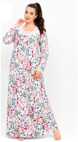 41EPpHGMNAL._AC_SL1500_ جلابية منزلية نسائية قطن - AB 7010 | جلابيه قطن نسائية - الصورة 4