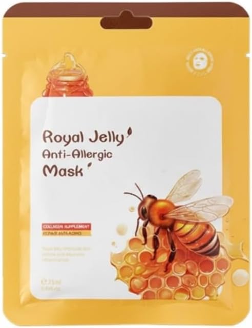 41EfzIriogL._AC_SL1500_ أقنعة وجه ورقية للعناية بالبشرة لجميع أنواع البشرة، أقنعة ترطيب وتغذية مناسبة للبشرة الحساسة، أقنعة وجه بالجملة للنساء للمنتجعات الصحية بالعسل - الصورة 4